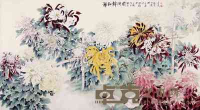 云民 花卉 镜心 95×172cm